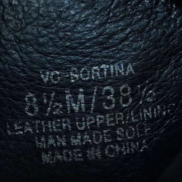 Vince Camuto Open-Toe Ankle Boots US 8.5M Leather Peep Toe Heels Buckle Detail - Picture 11 of 14